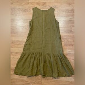 NPL Olive Green Sleeveless Dress- I Believe a Patna
